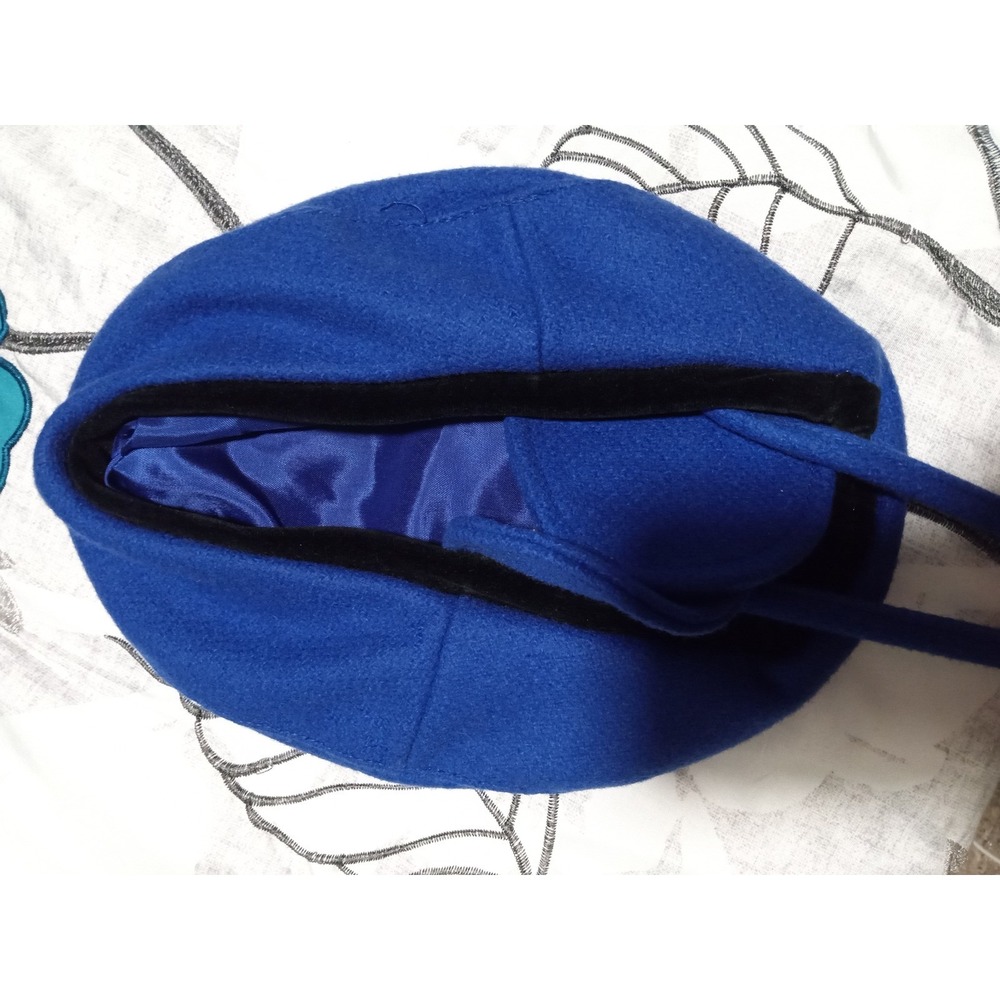 Vintage Young Gallery Blue Wool Coat with Velvet Bows and Matching Hat Kids sz 6 - Picture 12 of 12